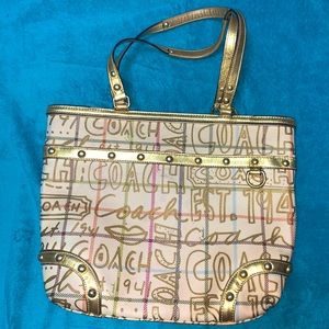 Coach Poppy Heritage Tote